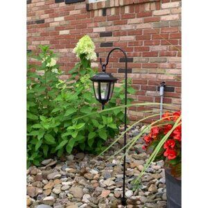 34 Inch Hanging Solar Lights, Shepherd Hook Lights with 2 Shepherd Hooks